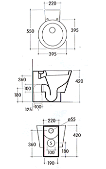 Toiletter, Gulvst�ende Toilet
