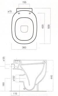 Pozzi Ginori Serie 500 Toiletter