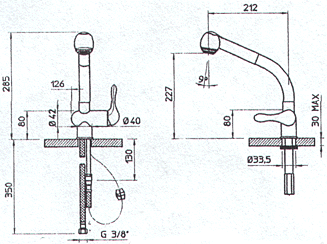 K�kkenarmatur, K�kkenbatteri, Badekar