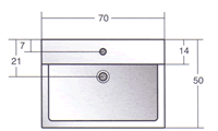 Axa Quadro 70 H�ndvaske