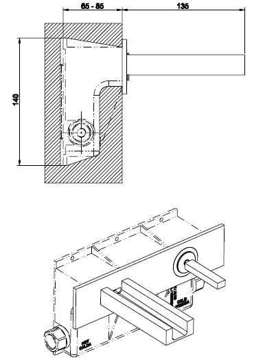 Armatur Gessi Rettangolo Cascata
