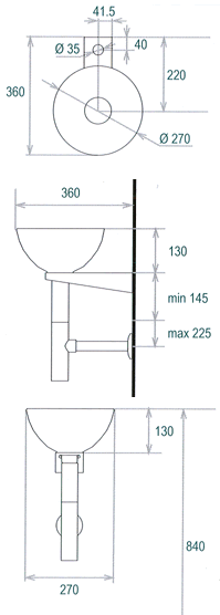 Lineabeta Grepia H�ndvaske