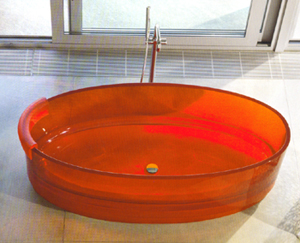 Regia Jolie Fritst�ende Glas Badekar