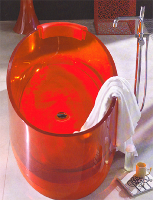 Regia Jolie Fritst�ende Glas Badekar
